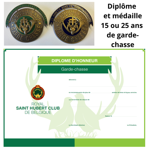 Diplome et médaille garde-chasse